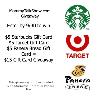 Mommy Talk Show, Mom Blog Giveaways, Atlanta giveaways, Target Gift Card Giveaways, Starbucks Gift Card Giveaways, Panera Bread Gift Card Giveaways