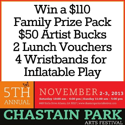 2013 Chastain Arts Festival Prize Pack Giveaway