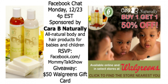 Order Cara B Naturally BOGO 50% off with Walgreens App #MyCaraB