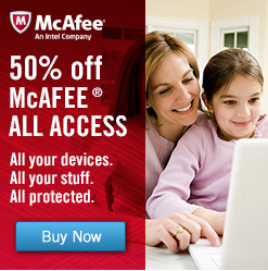 Save 50% on McAfee All Access Software ~ MommyTalkShow.com