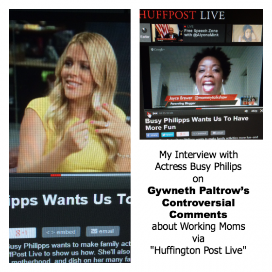 [VIDEO] My Interview with Actress Busy Philips on Gywneth Paltrow’s Comments about Working Moms ~ MommyTalkShow.com