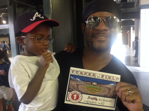 A.J. and Daddy at Braves Game