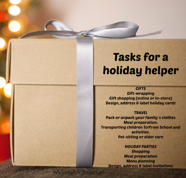 Sample Tasks for a Holiday Helper