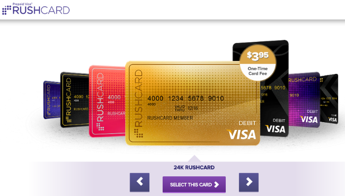 Gold Visa Rush Card