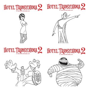 Hotel Transylvania 2 Printable Coloring Sheets