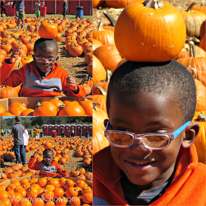 Balancing Pumpkins on Head