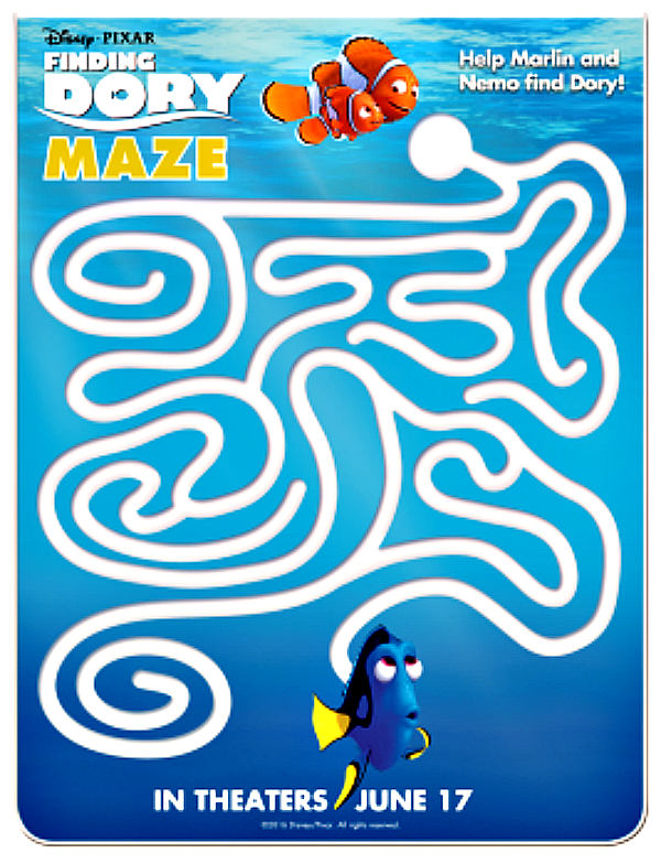 Finding Dory Printable Maze