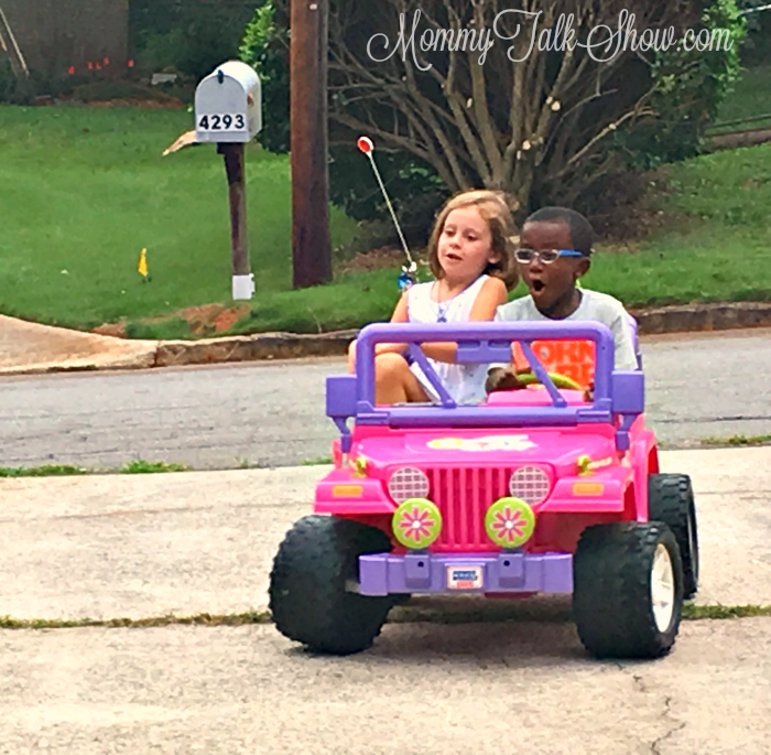 Veda and A.J. car