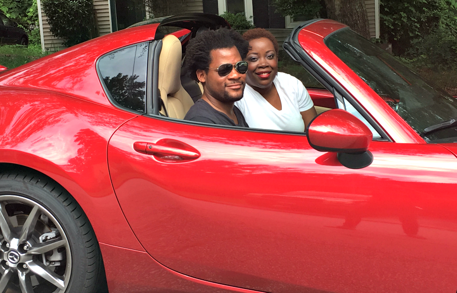 Couple in 2017 Mazda Miata